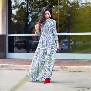 Zara snake print dress